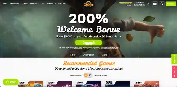 Depositing money at an online casino