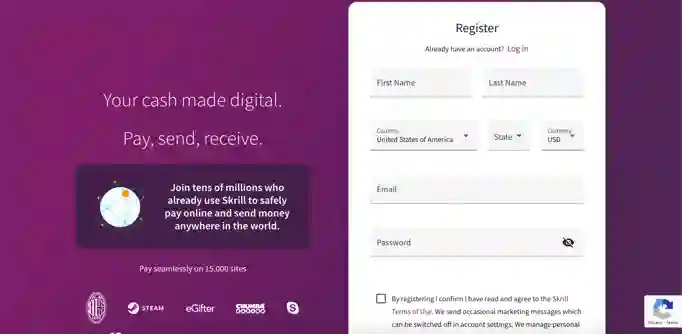 Step by step to deposit with Skrill