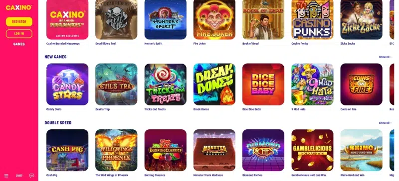 Caxino Casino Games Preview