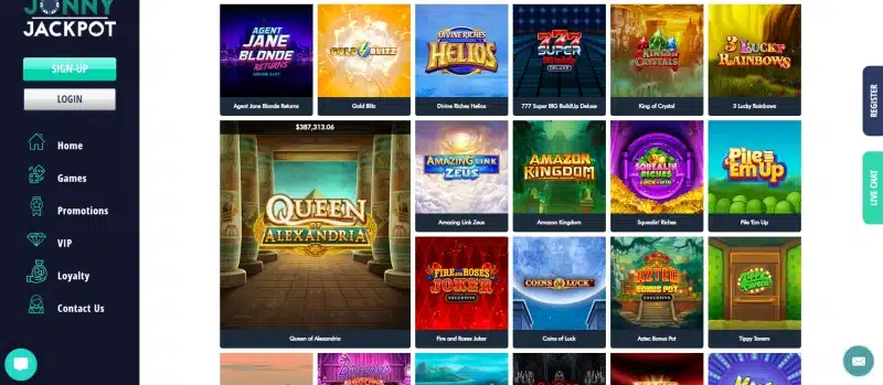 Jonny Jackpot Casino Games Preview